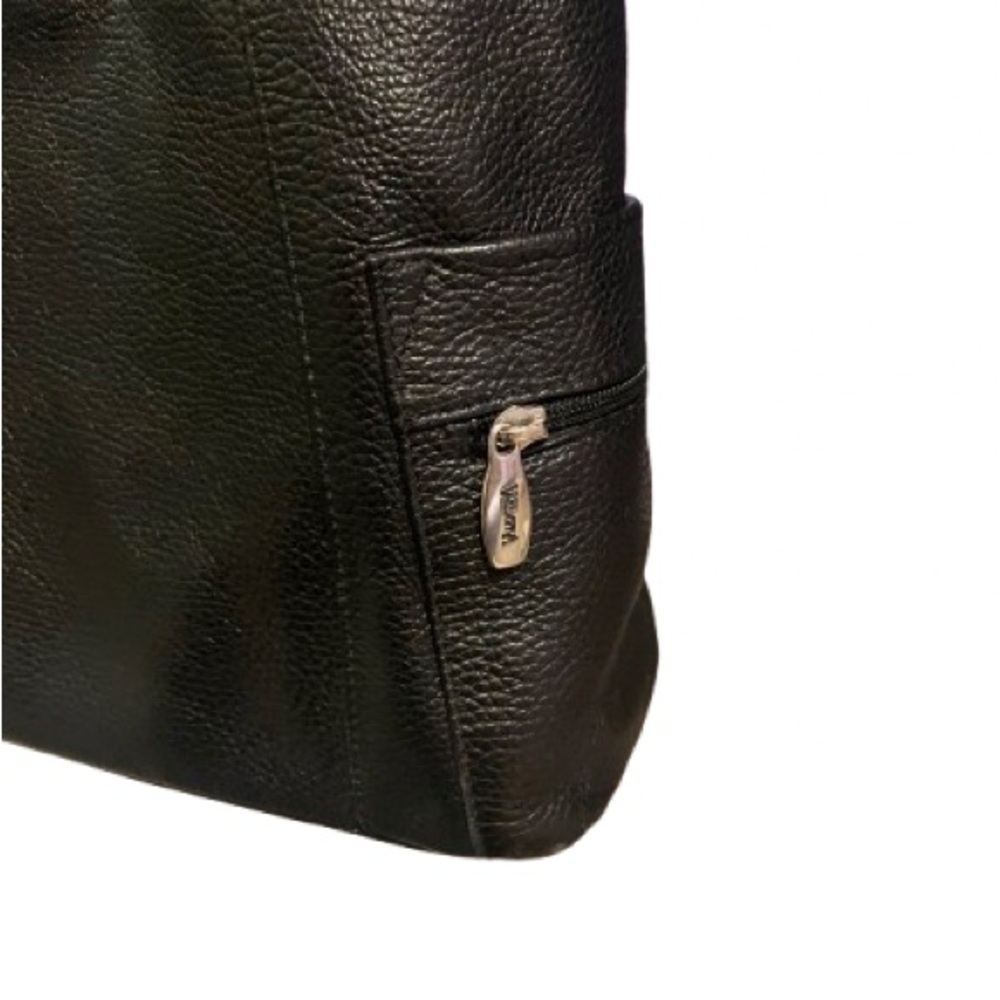 Valentina Black Leather Tote Bag - Picture 2 of 8